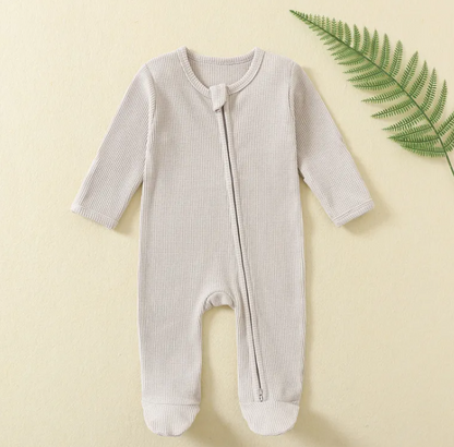 Premium Ribbed Zip-Up Sleepsuit