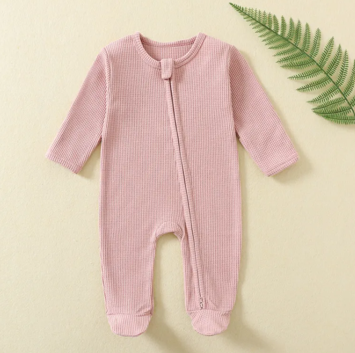 Premium Ribbed Zip-Up Sleepsuit
