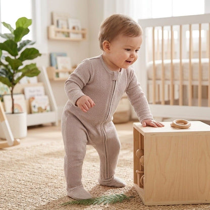 Premium Ribbed Zip-Up Sleepsuit