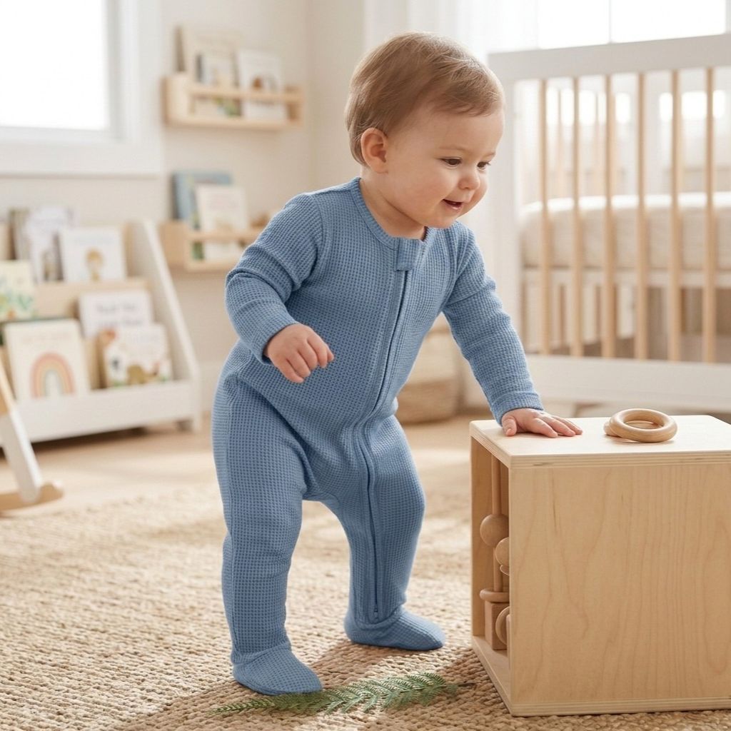 Premium Ribbed Zip-Up Sleepsuit