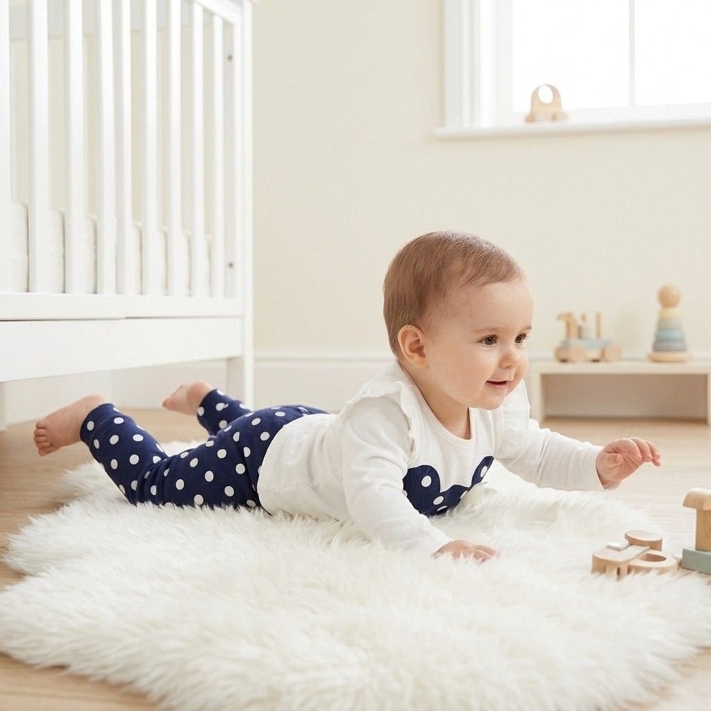 Playful Polka Dot Bow 2-Piece Ruffle Set