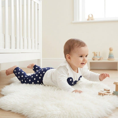 Playful Polka Dot Bow 2-Piece Ruffle Set